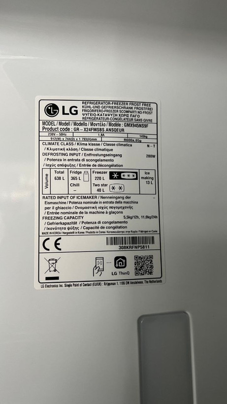 یخچال فریزر ال جی X945