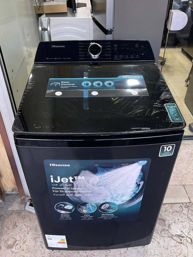 ماشین لباسشویی 21 کیلویی درب از بالا هایسنس WT512123DB رنگ مشکی